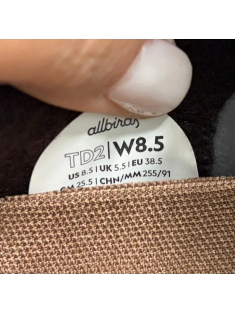 Allbirds Tree Dasher 2 Women Size 8.5 Hazy Cocoa Athletic Running Shoes Sneakers